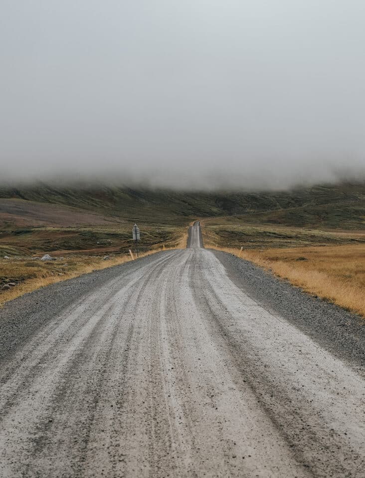 empty road with fog